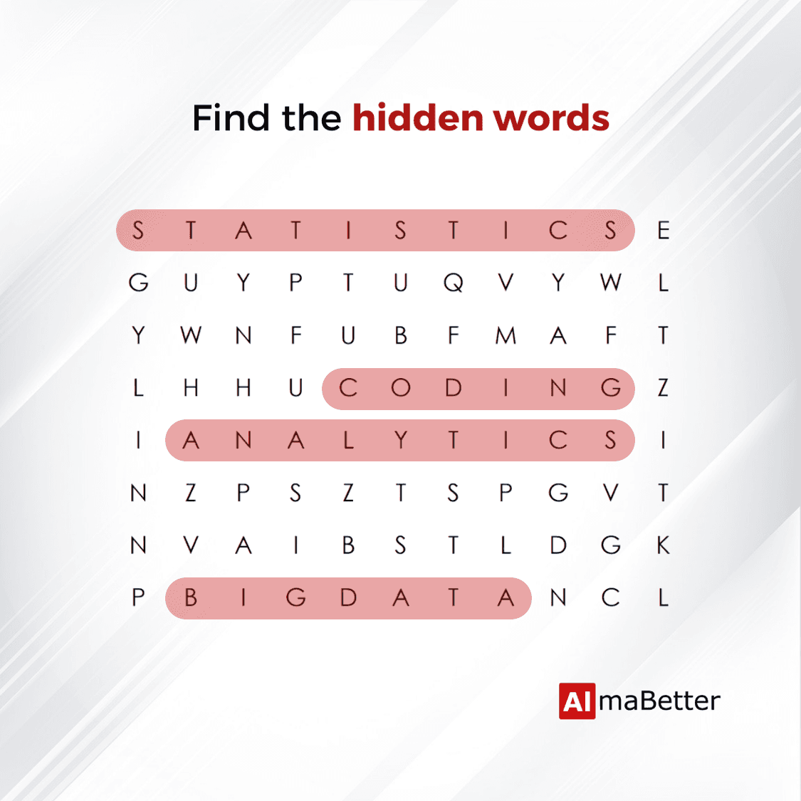 Find The Hidden Words - Solution